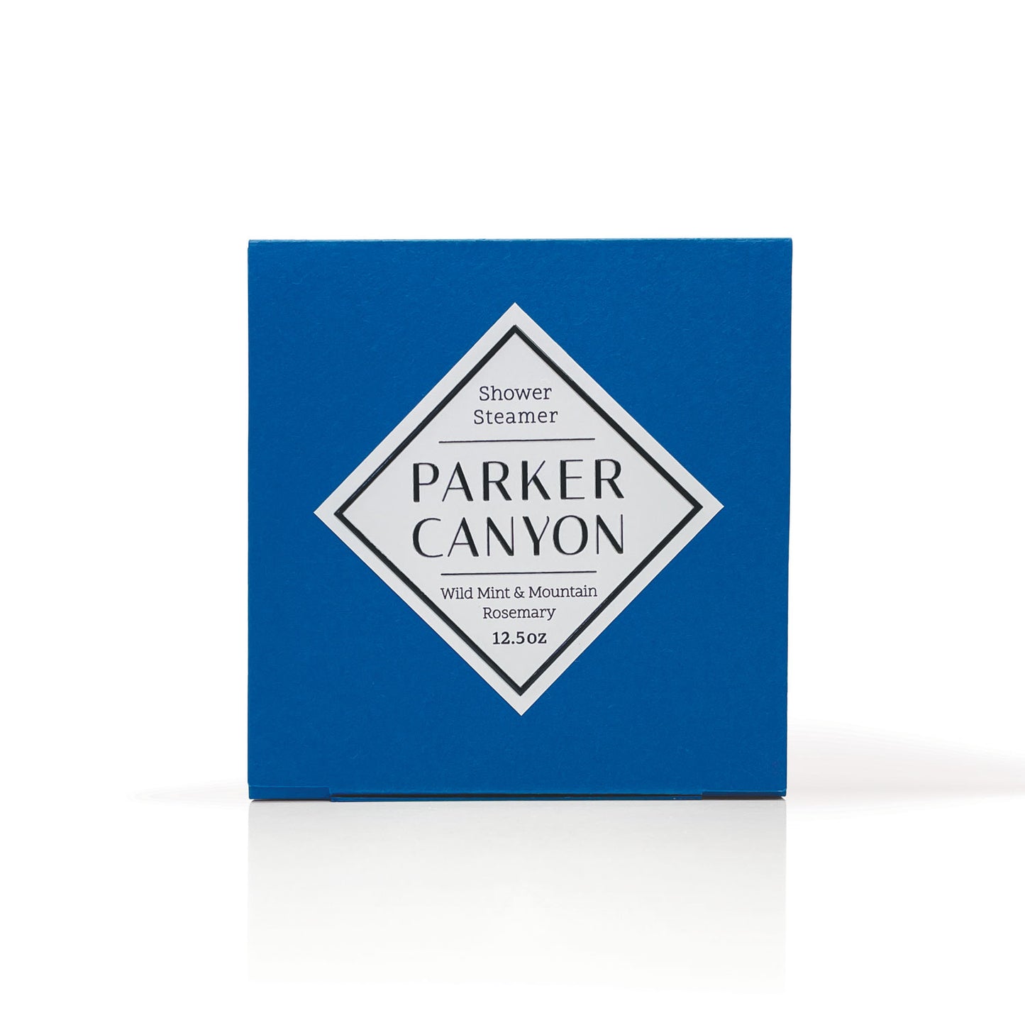 Parker Canyon Wild Mint & Mountain Rosemary shower steamer packaging on a white background